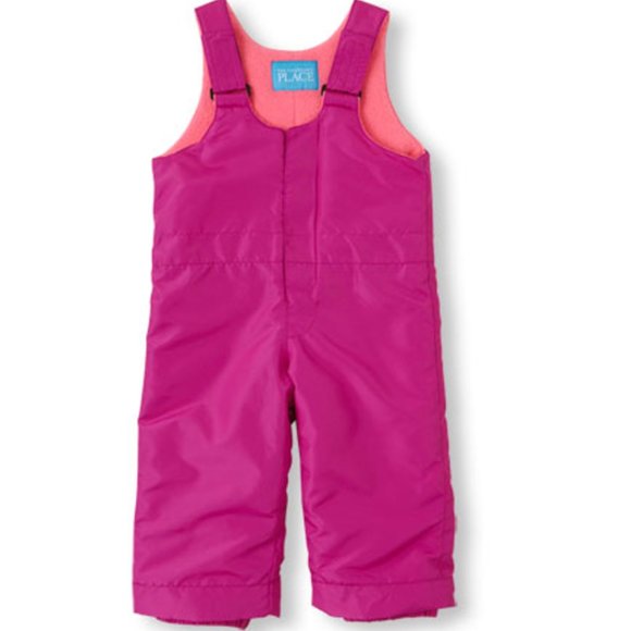 NWT The Children's Place Toddler Baby Girls Snow Overalls Fleece-lined B… - Picture 1 of 4